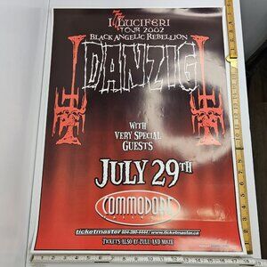 Danzig 2002 Tour Poster Commodore Ballroom July 29 Vancouver Canada Music Art